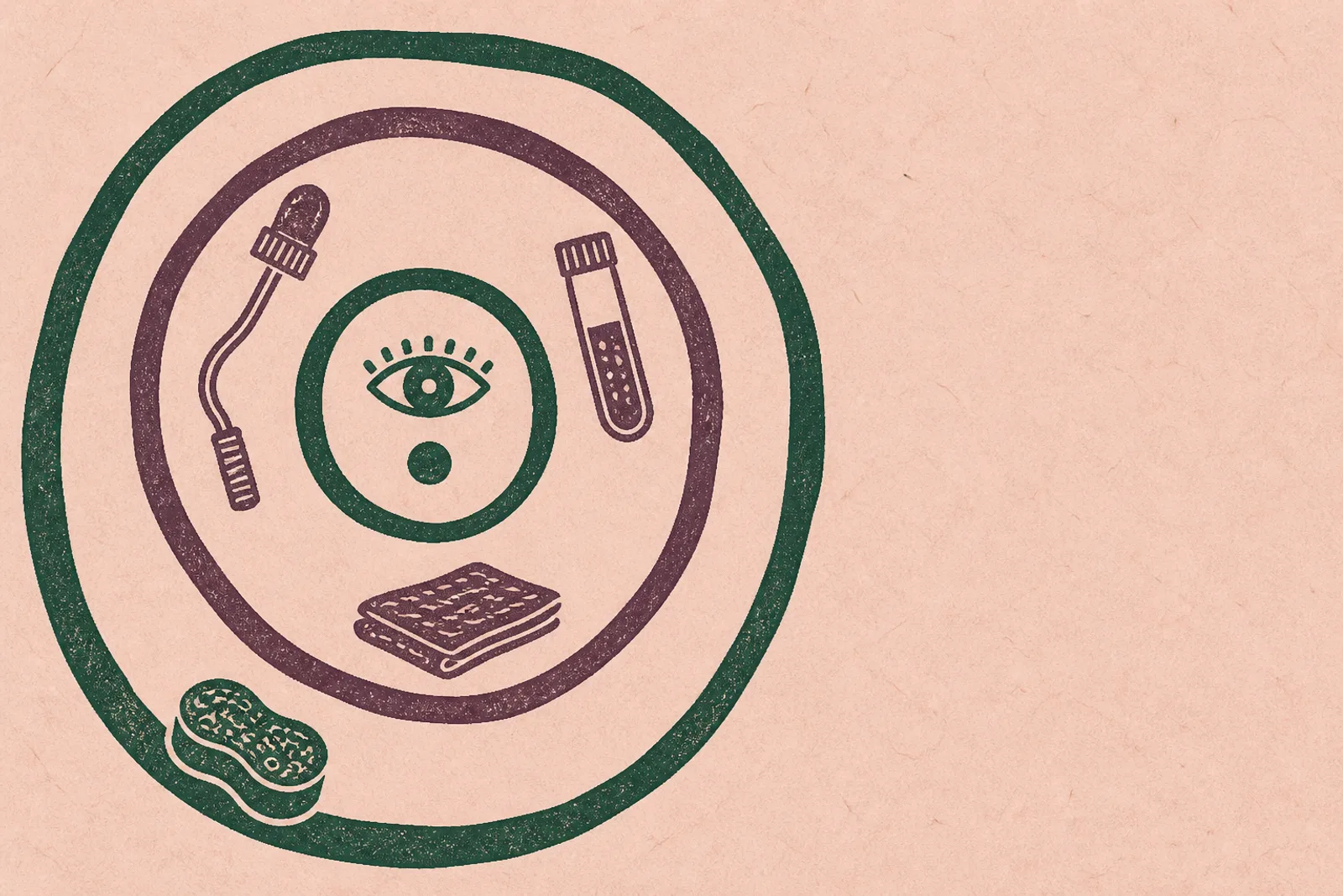Three concentric rings of increasing size representing daily, weekly and monthly tasks